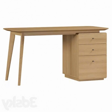 Casa 07 : Bàn Làm Việc Gỗ Sồi + Kéo Giản 1m2 ⇒ 1m4